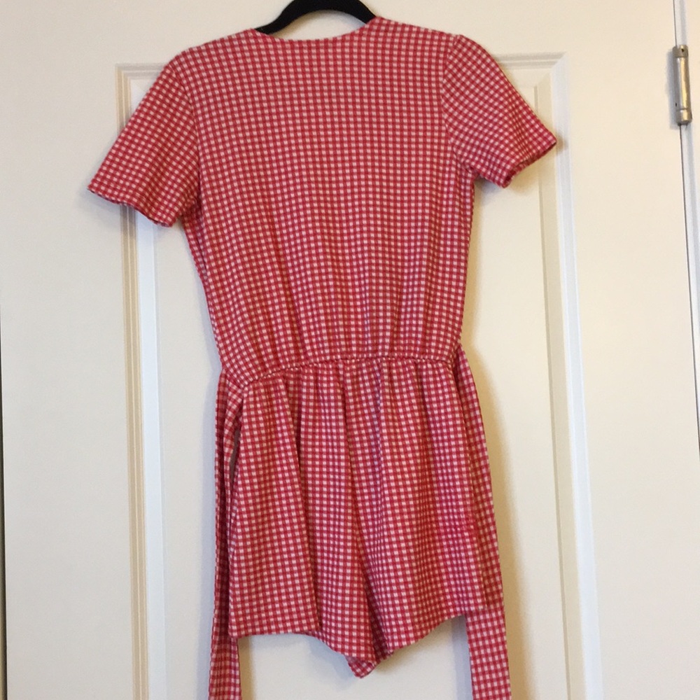 Zara Red Checkered Romper - Picture 5 of 5